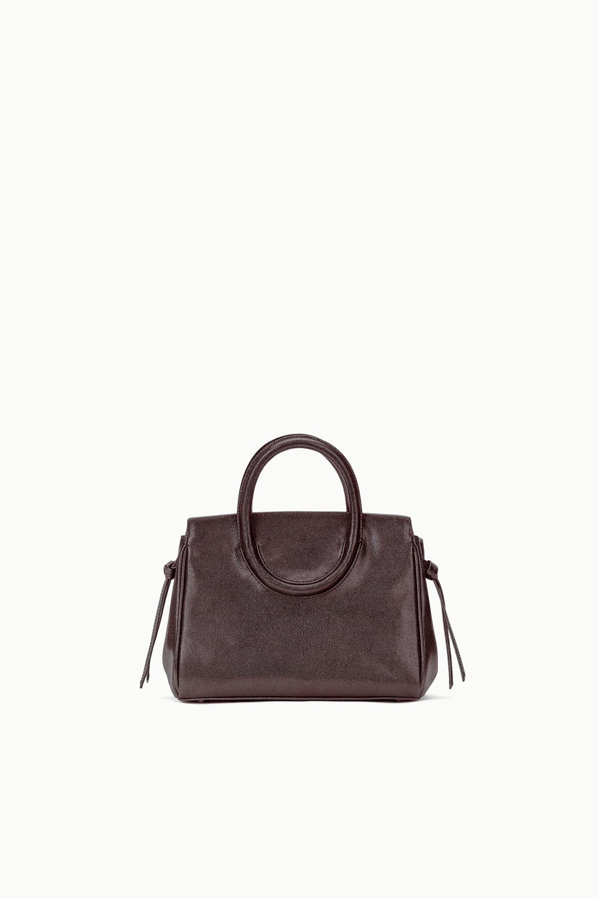 Mini Maude Carryall in Espresso with a removable long strap for versatile carrying options.