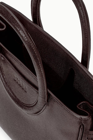 Stylish view of the Mini Maude Carryall in Espresso, perfect for any outfit.