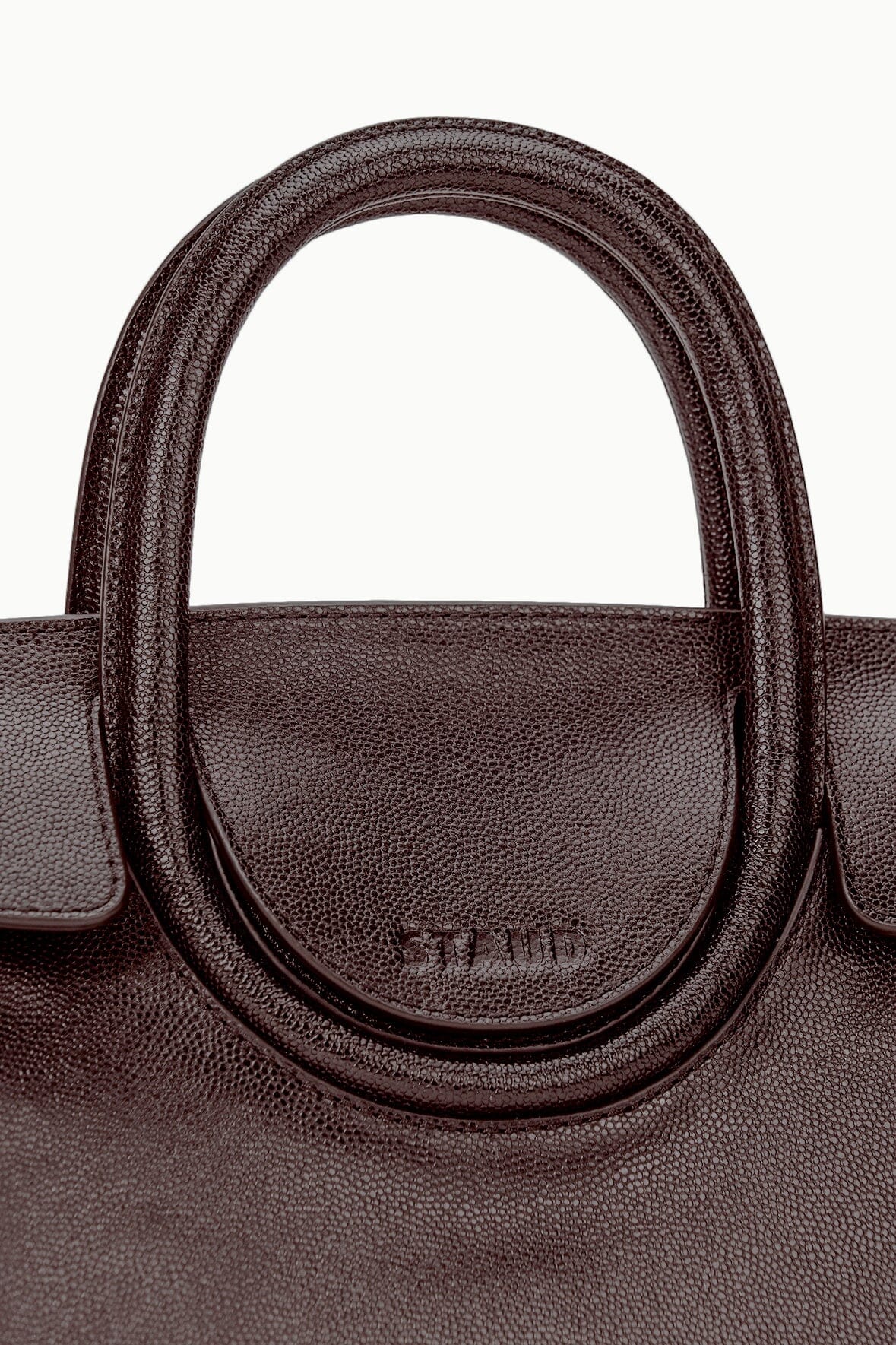 Mini Maude Carryall in Espresso showcased against a neutral background, emphasizing its chic design.