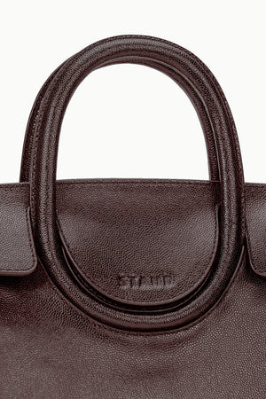 Mini Maude Carryall in Espresso showcased against a neutral background, emphasizing its chic design.