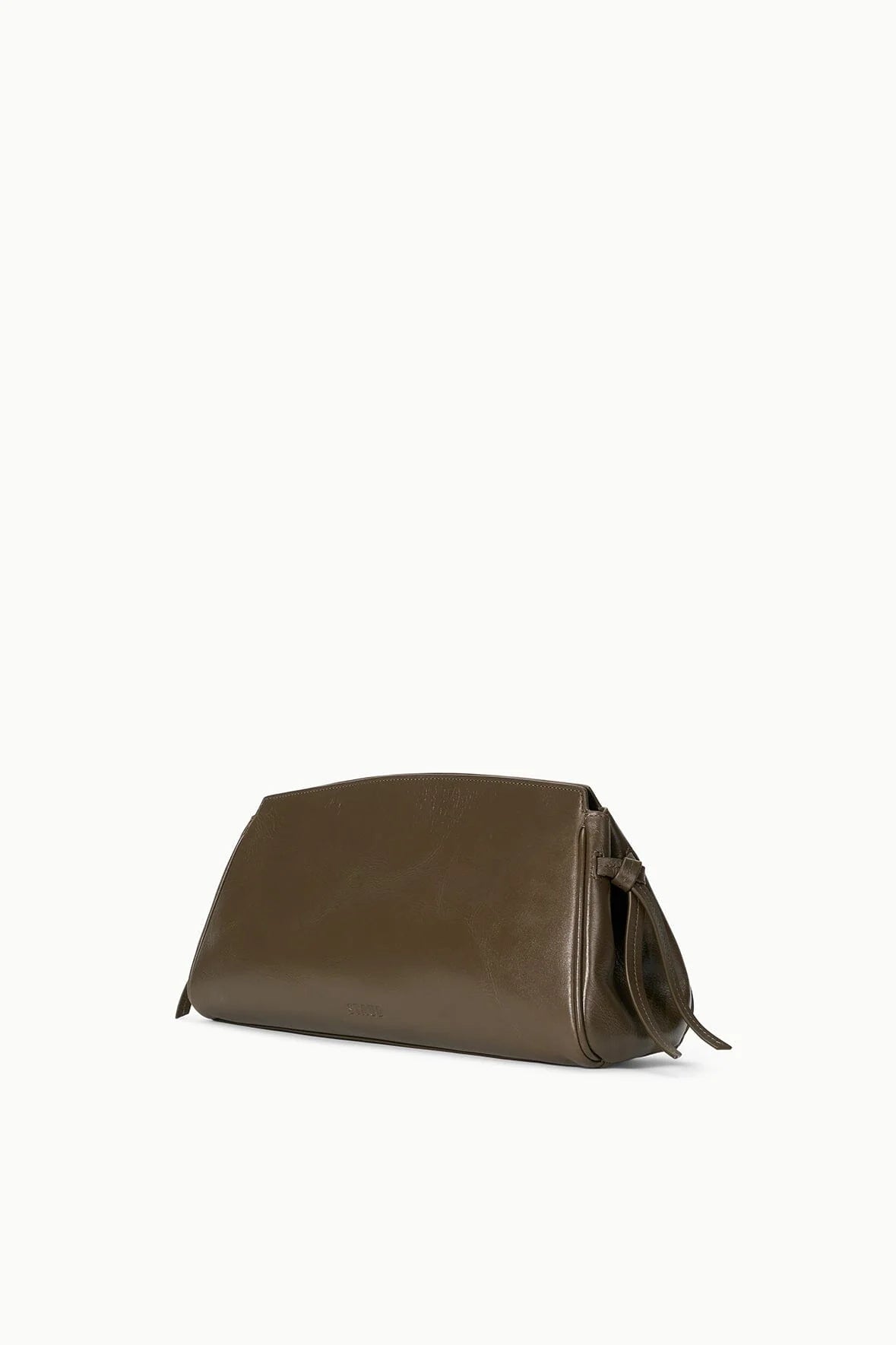 Truffle colored Maude Soft Clutch, perfect for formal and casual occasions, featuring a comfortable hand-held style.