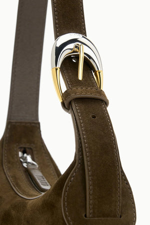 Elegant Owen Bag in Truffle by Staud highlighting its chic design and practicality.