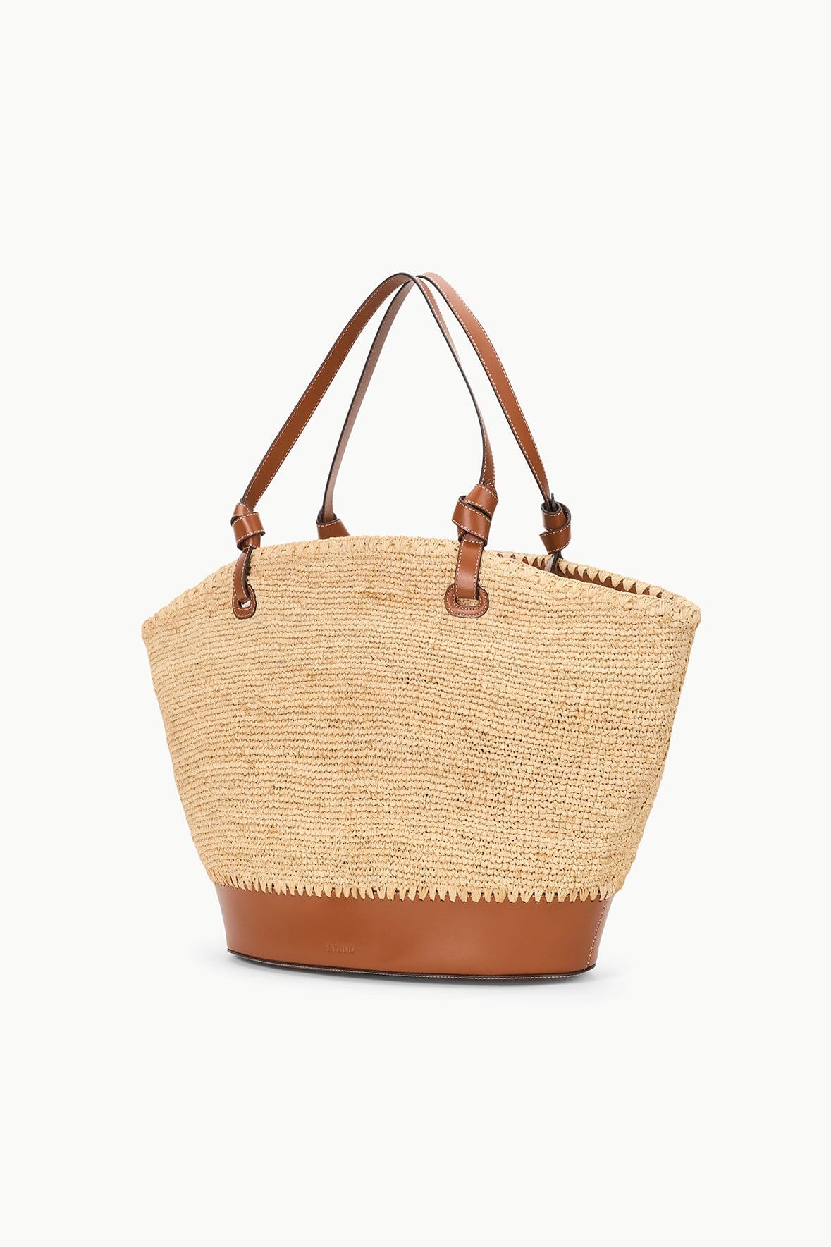 Squillo Raffia Tote in Natural Tan