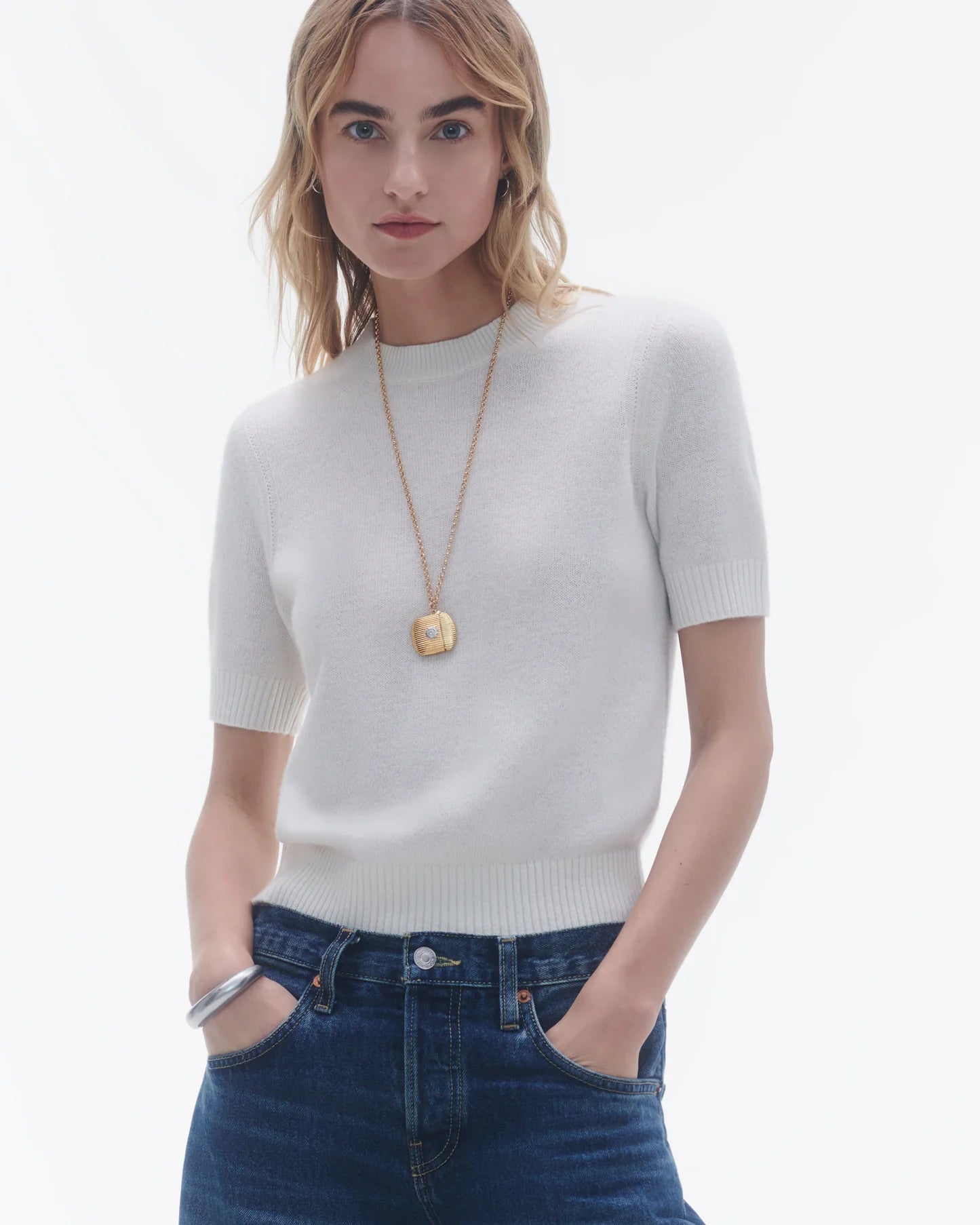 Sweater Tee in Cream