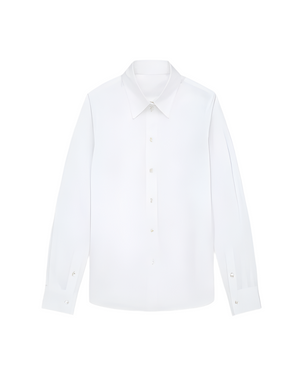 Fitted Collared Shirt in Bright White