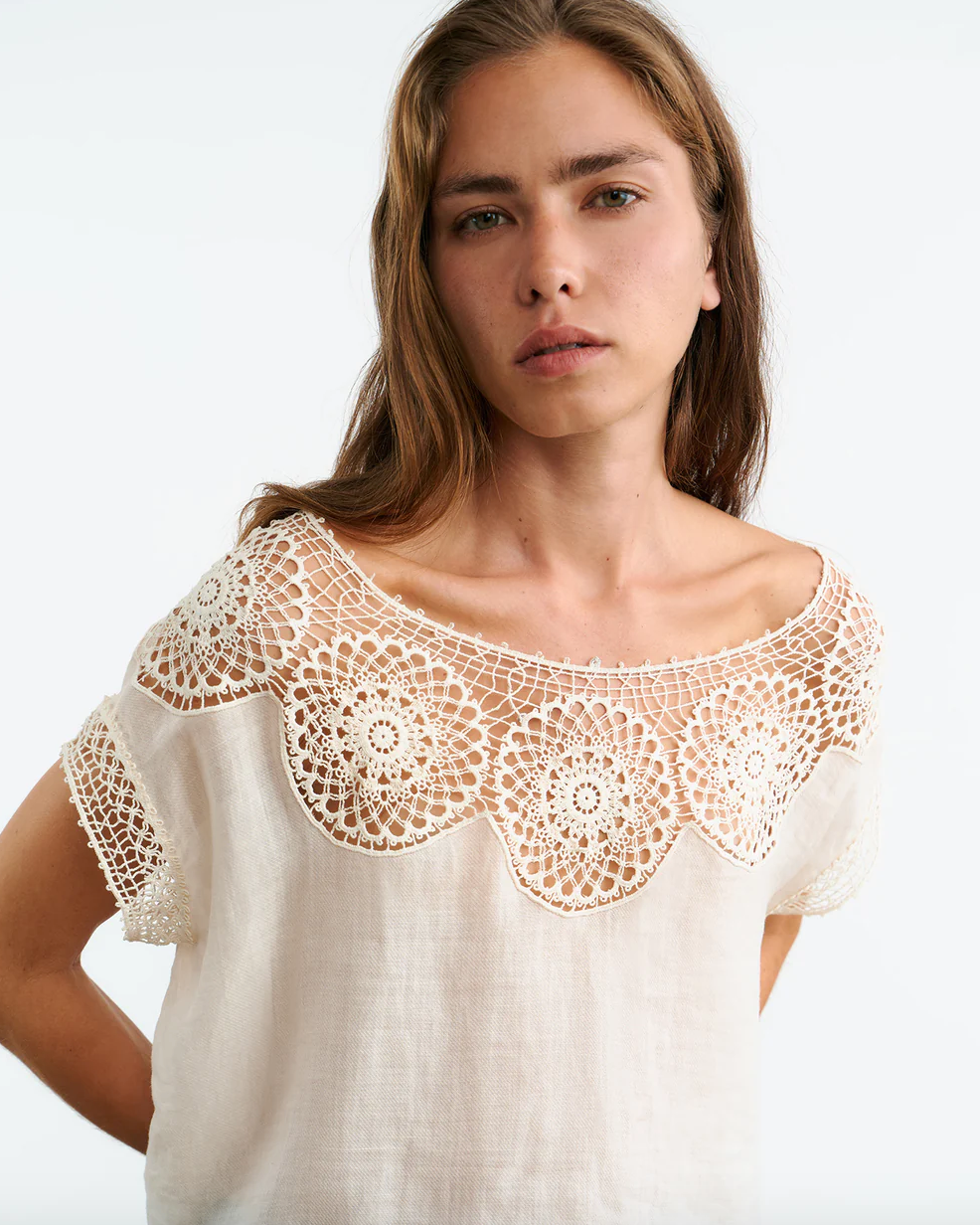 Caila Top in Ivory