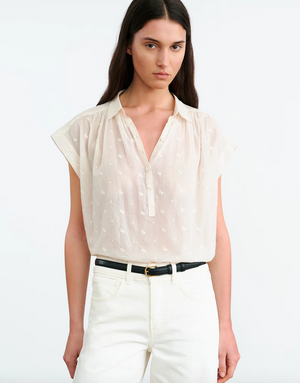 Normandy Blouse in Ivory