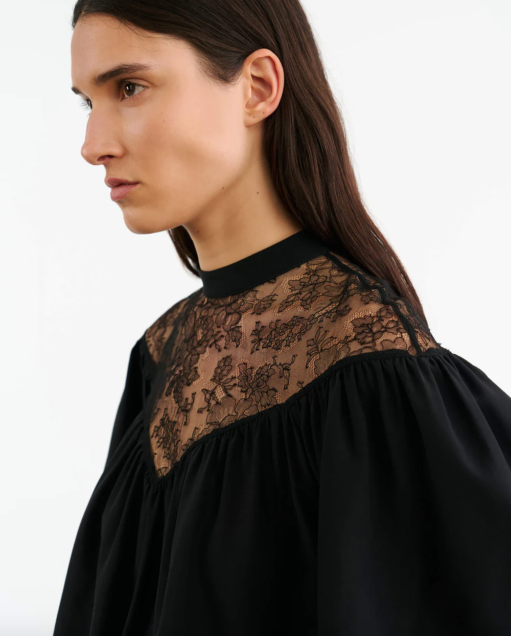 Lucie Lace Blouse in Black