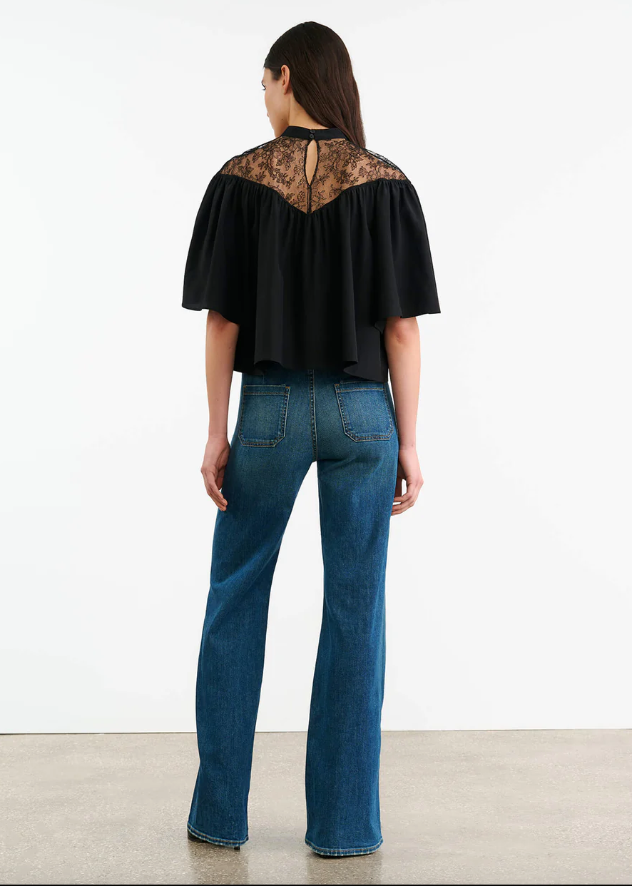 Lucie Lace Blouse in Black