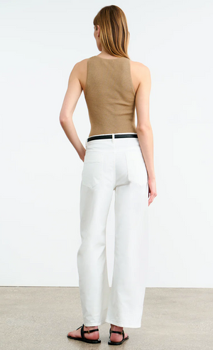 Lottie Silk Tank in Camel