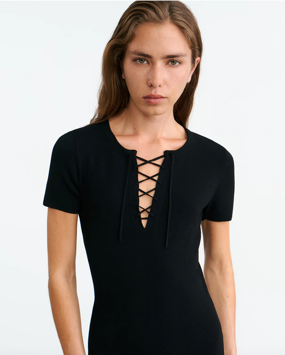 Palma Sweater Dress in Black