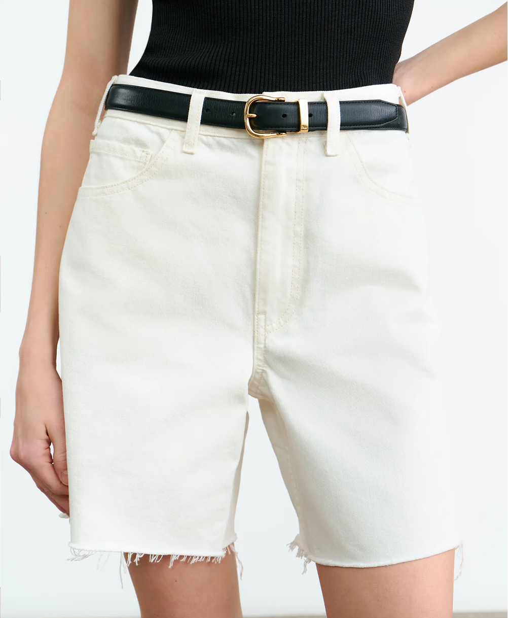 Russell Denim Short in Cream