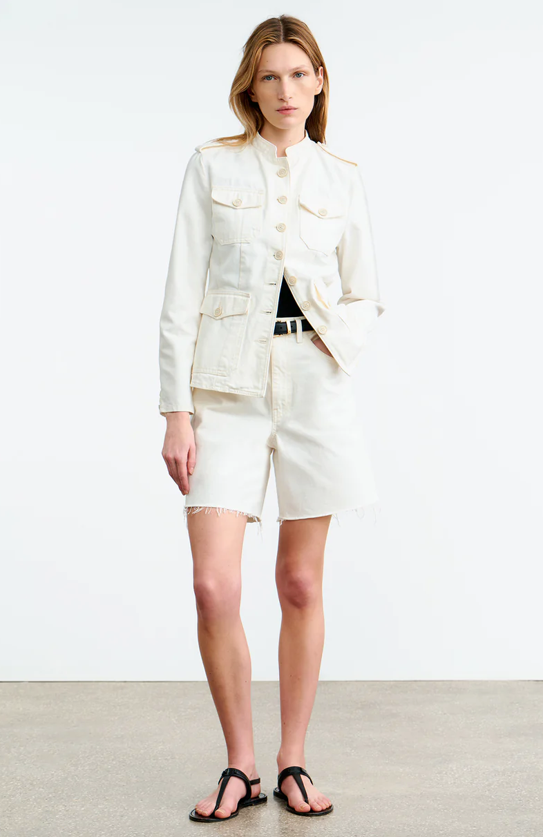 Russell Denim Short in Cream