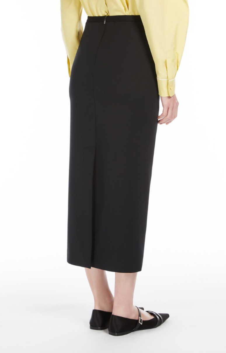 Charme Jersey Midi Skirt in Black