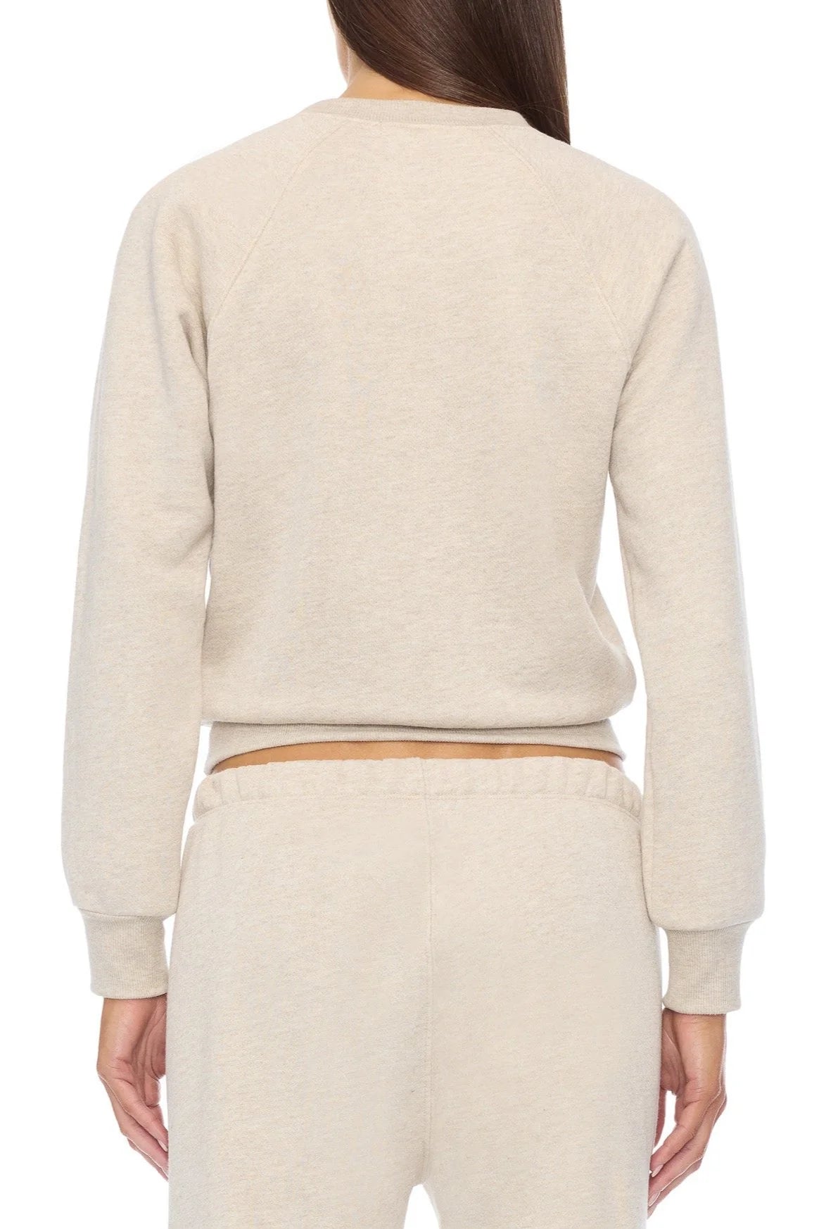 Shrunken Raglan Sweatshirt in Heather Oatmeal