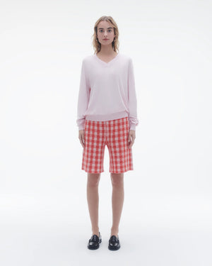 The V in Silk/Linen in Powder