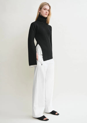 Slit Sleeve Knit in Black