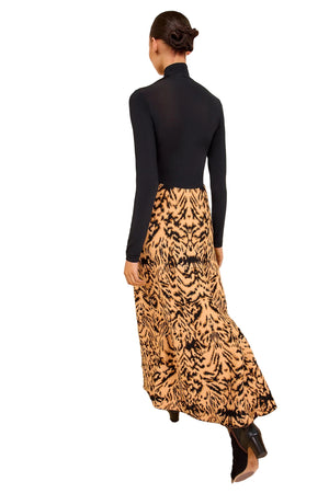 Model wearing the Lani Skirt in Bengal, displaying its flared A-line cut and elegant style.