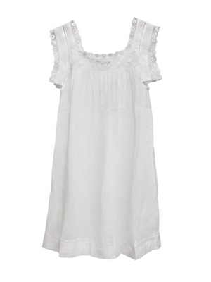 dôen almadia crochet trimmed ramie mini dress Shop Almadia Dress in Elegant Salt – ZOË