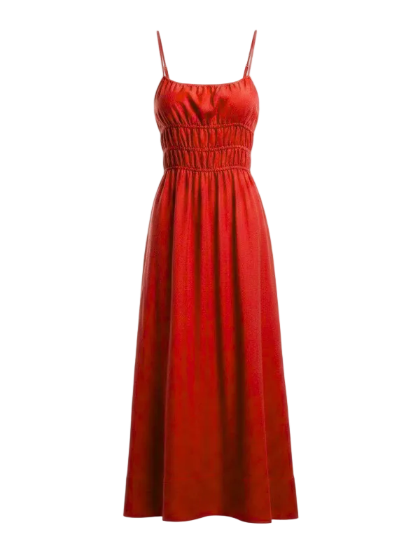 staud linen dress Laura by Staud The Amelie is a midi length dress with a boat neckline and dolman sleeves Staud Women's Ayla Linen Dress