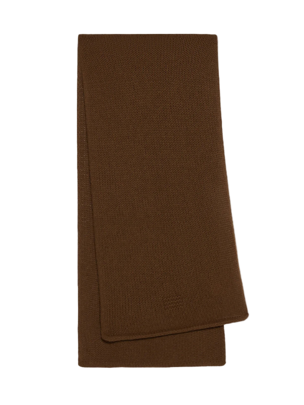 Luxurious Chestnut Blanket Scarf by Guest in Residence, crafted from 100% cashmere with a chunky, lightweight knit design, measuring 72" x 19".