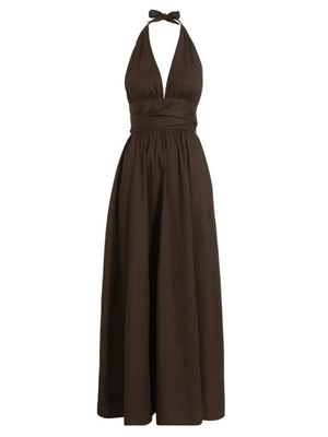 faithfull halter dress Elidia Maxi Dress Juanita Swirl Indigo