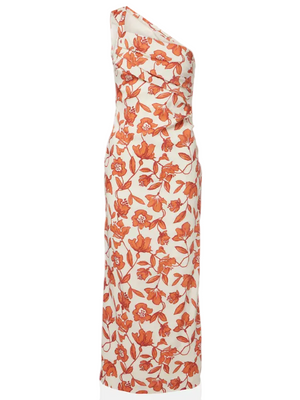 floral one shoulder midi dress Sunburst One Shoulder Floral Midi Dress  Coutures Boutique
