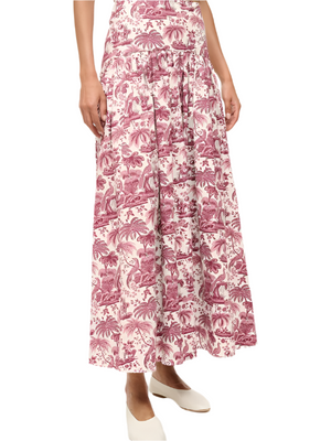 Procida Skirt in Bordeaux Toile