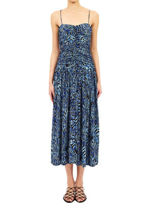 Audra Jersey Dress in Lapis