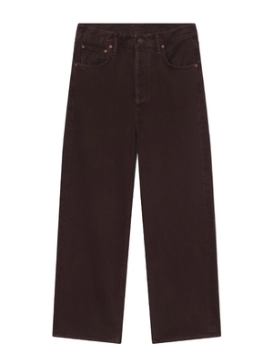 Ren Jen in Sloe Berry by Agolde, showing a stylish wide-leg design with a deep grape tone.