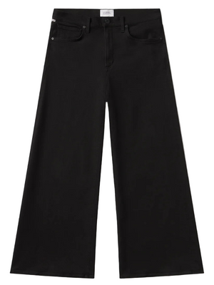 Lyra Long Wide Leg in Plush Black - sleek high-waisted denim trousers by Citizens of Humanity, perfect for day to night wear.