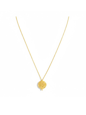 Gaby No2 Necklace in Gold with textured gold and cascading diamonds, designed by Pascale Monvoisin.