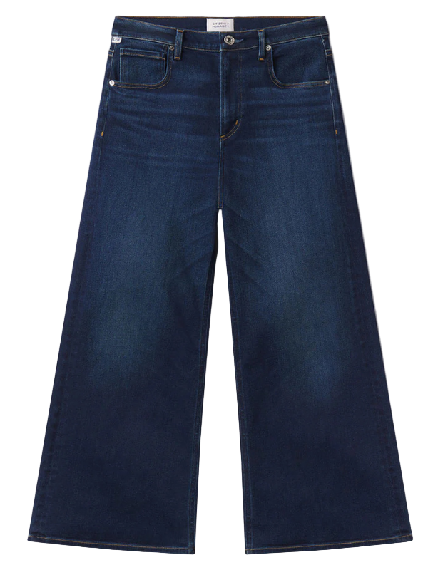 Citizens of Humanity Lyra Crop Wide Leg in Dakota showcasing a vintage-inspired style with a high rise and relaxed fit.
