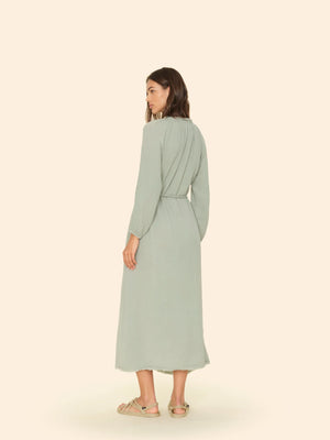 Andrea Dress in Aqua Grey