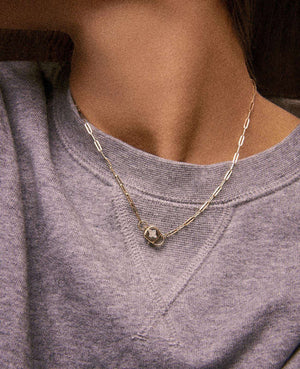 Chic and timeless design of the Louise Short Necklace in Gold ideal for any occasion, designed by Pascale Monvoisin.