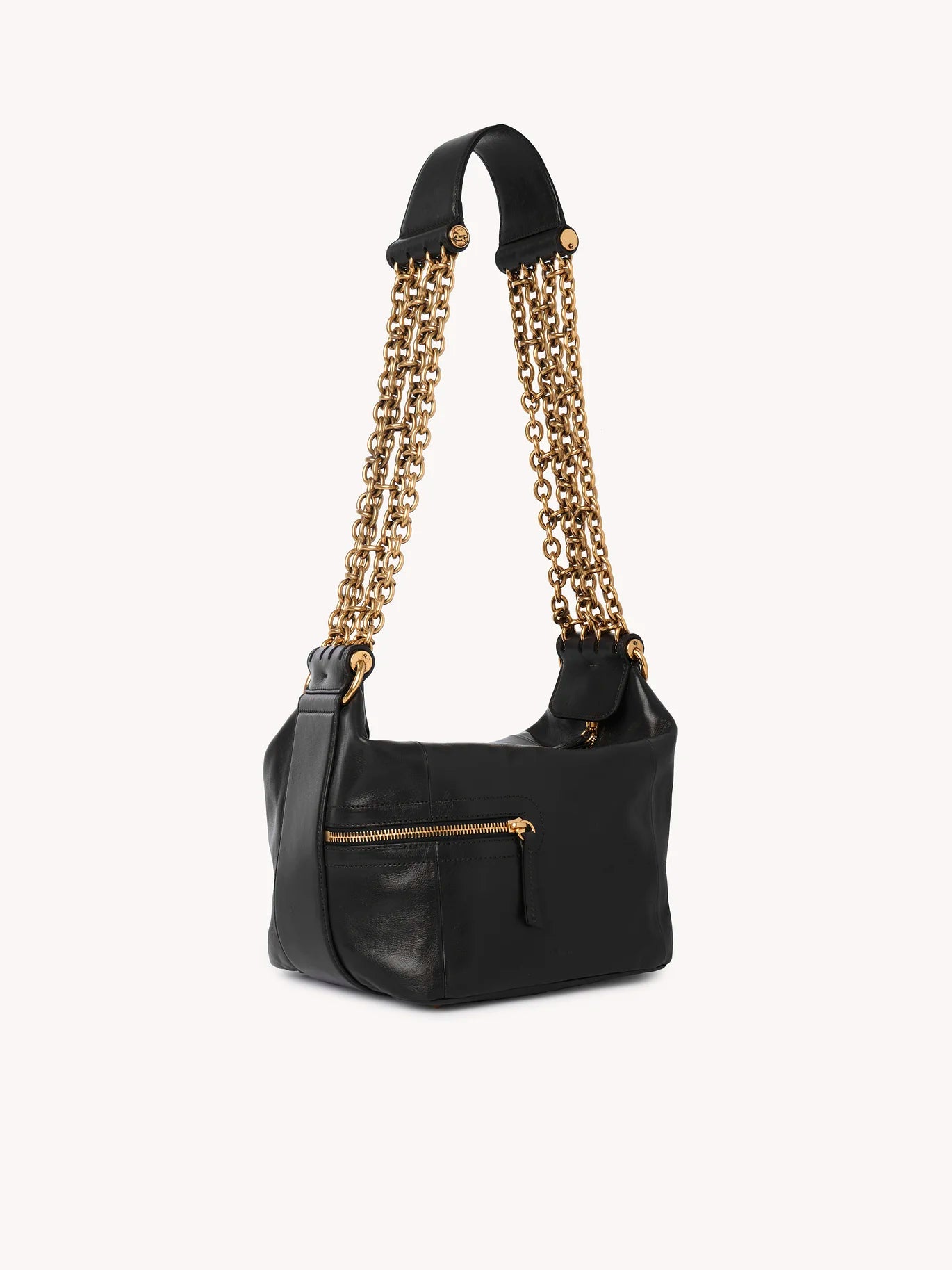 Camera Chain Shoulder Bag in Black